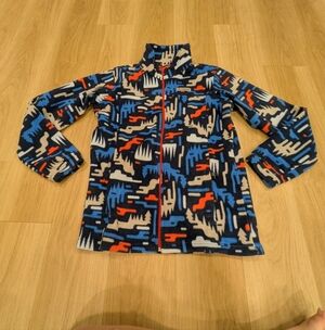 Boys Patterned Slopes Blue Zip Up Fleece Size XL